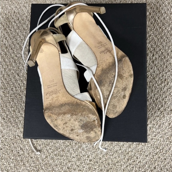 Alejandro Ingelmo Metallic Rose and Suede Heels - Picture 6 of 7